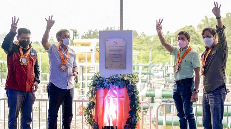 energy development corporation geothermal plant inauguration